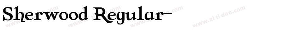 Sherwood Regular字体转换